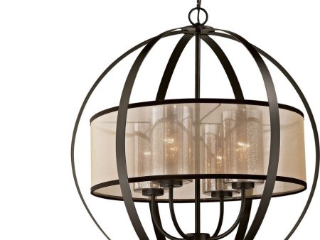 Diffusion 4 Light Led Chandelier In Oil Rubbed Bronze Online