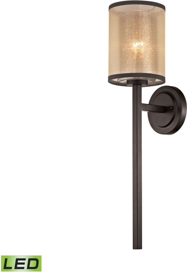 Diffusion 1 Light Led Wall Sconce In Oil Rubbed Bronze For Sale