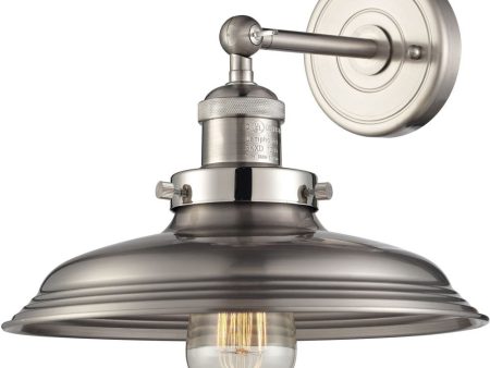 Newberry 1 Light Wall Sconce In Satin Nickel Cheap